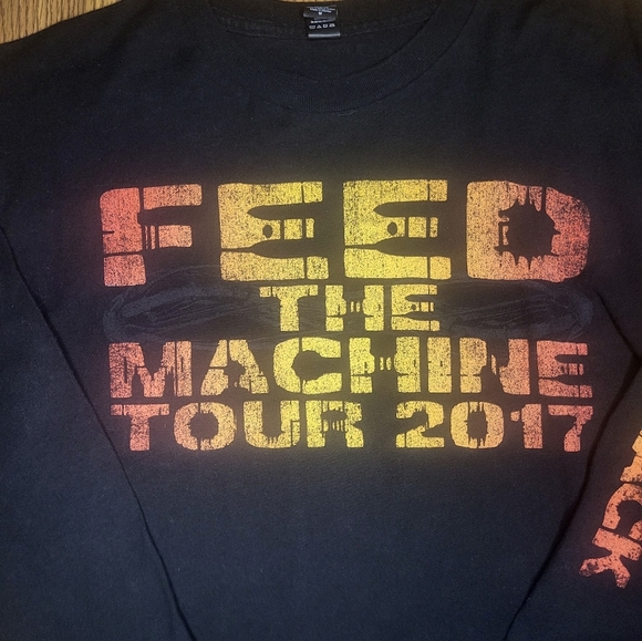 Nickelback Feed The Machine Tour 2017 Long Sleeve Band Tee - Medium A55 - Picture 2 of 6